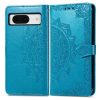 Lacné Kryty | Peňaženkové puzdro Embossing Pattern Mandala Flower fialové – Google Pixel 8 Pro | Lacné Kryty