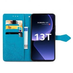 Peňaženkové puzdro Embossing Pattern Mandala Flower modré – Xiaomi 13T / 13T Pro | Lacné Kryty Lacné Kryty | Peňaženkové puzdro Embossing Pattern Mandala Flower modré – Xiaomi 13T / 13T Pro | Lacné Kryty