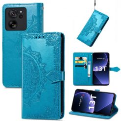 Peňaženkové puzdro Embossing Pattern Mandala Flower modré – Xiaomi 13T / 13T Pro | Lacné Kryty Lacné Kryty | Peňaženkové puzdro Embossing Pattern Mandala Flower modré – Xiaomi 13T / 13T Pro | Lacné Kryty