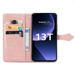 Peňaženkové puzdro Embossing Pattern Mandala Flower ružové – Xiaomi 13T / 13T Pro | Lacné Kryty Lacné Kryty | Peňaženkové puzdro Embossing Pattern Mandala Flower ružové – Xiaomi 13T / 13T Pro | Lacné Kryty