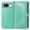 Lacné Kryty | Peňaženkové puzdro Embossing Pattern Mandala Flower čierne – Google Pixel 8 Pro | Lacné Kryty