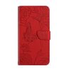 Lacné Kryty | Peňaženkové puzdro Embossing Pattern Motýľ a ruže ružové – Motorola Edge 40 Neo | Lacné Kryty