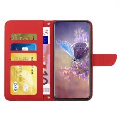 Peňaženkové puzdro Embossing Pattern Motýľ a ruže červené – Motorola Edge 40 Neo | Lacné Kryty Lacné Kryty | Peňaženkové puzdro Embossing Pattern Motýľ a ruže červené – Motorola Edge 40 Neo | Lacné Kryty