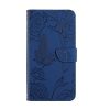 Lacné Kryty | Peňaženkové puzdro Embossing Pattern Motýľ a ruže čierne – Motorola Moto G84 5G | Lacné Kryty