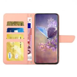 Peňaženkové puzdro Embossing Pattern Motýľ a ruže ružové – Motorola Moto G54 5G / G54 5G Power Edition | Lacné Kryty Lacné Kryty | Peňaženkové puzdro Embossing Pattern Motýľ a ruže ružové – Motorola Moto G54 5G / G54 5G Power Edition | Lacné Kryty