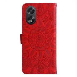 Peňaženkové puzdro Embossing Pattern Slnečnica červené – Oppo A38 | Lacné Kryty Lacné Kryty | Peňaženkové puzdro Embossing Pattern Slnečnica červené – Oppo A38 | Lacné Kryty