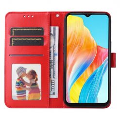 Peňaženkové puzdro Embossing Pattern Slnečnica červené – Oppo A38 | Lacné Kryty Lacné Kryty | Peňaženkové puzdro Embossing Pattern Slnečnica červené – Oppo A38 | Lacné Kryty
