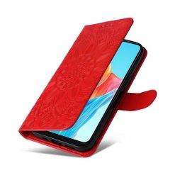 Peňaženkové puzdro Embossing Pattern Slnečnica červené – Oppo A38 | Lacné Kryty Lacné Kryty | Peňaženkové puzdro Embossing Pattern Slnečnica červené – Oppo A38 | Lacné Kryty