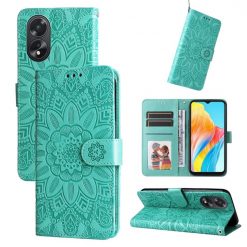 Peňaženkové puzdro Embossing Pattern Slnečnica zelené – Oppo A38 | Lacné Kryty Lacné Kryty | Peňaženkové puzdro Embossing Pattern Slnečnica zelené – Oppo A38 | Lacné Kryty