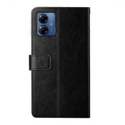 Lacné Kryty | Peňaženkové puzdro Geometric Pattern case čierne – Motorola Moto G54 5G / G54 5G Power Edition | Lacné Kryty