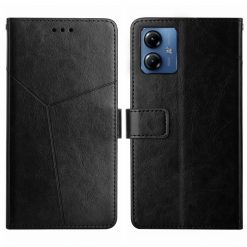 Lacné Kryty | Peňaženkové puzdro Geometric Pattern case čierne – Motorola Moto G54 5G / G54 5G Power Edition | Lacné Kryty