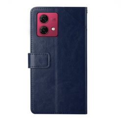 Lacné Kryty | Peňaženkové puzdro Geometric Pattern case modré – Motorola Moto G84 5G | Lacné Kryty
