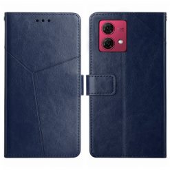 Lacné Kryty | Peňaženkové puzdro Geometric Pattern case modré – Motorola Moto G84 5G | Lacné Kryty
