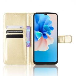 Lacné Kryty | Peňaženkové puzdro Grand case zlaté – Blackview A55 Pro | Lacné Kryty
