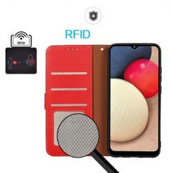 Lacné Kryty | Peňaženkové puzdro Khazneh RFID case červené – Motorola Moto G84 5G | Lacné Kryty