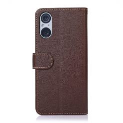 Peňaženkové puzdro Khazneh RFID case hnedé – Sony Xperia 5 V | Lacné Kryty Lacné Kryty | Peňaženkové puzdro Khazneh RFID case hnedé – Sony Xperia 5 V | Lacné Kryty