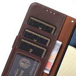 Peňaženkové puzdro Khazneh RFID case hnedé – Sony Xperia 5 V | Lacné Kryty Lacné Kryty | Peňaženkové puzdro Khazneh RFID case hnedé – Sony Xperia 5 V | Lacné Kryty