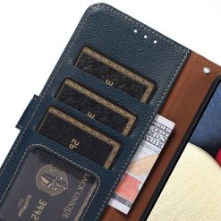 Peňaženkové puzdro Khazneh RFID case modré – Sony Xperia 5 V | Lacné Kryty Lacné Kryty | Peňaženkové puzdro Khazneh RFID case modré – Sony Xperia 5 V | Lacné Kryty