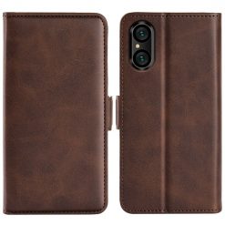 Peňaženkové puzdro Magnetic fresh case tmavohnedé – Sony Xperia 5 V | Lacné Kryty Lacné Kryty | Peňaženkové puzdro Magnetic fresh case tmavohnedé – Sony Xperia 5 V | Lacné Kryty