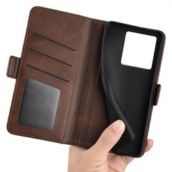 Peňaženkové puzdro Magnetic fresh case tmavohnedé – Xiaomi 13T / 13T Pro | Lacné Kryty Lacné Kryty | Peňaženkové puzdro Magnetic fresh case tmavohnedé – Xiaomi 13T / 13T Pro | Lacné Kryty