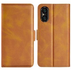 Lacné Kryty | Peňaženkové puzdro Magnetic fresh case žlté – Sony Xperia 5 V | Lacné Kryty