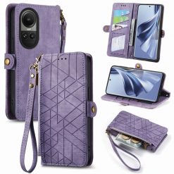 Lacné Kryty | Peňaženkové puzdro Purse case fialové – Oppo Reno 10 5G / Reno 10 Pro 5G | Lacné Kryty