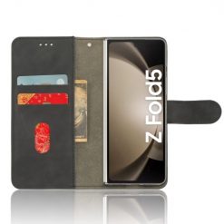 Lacné Kryty | Peňaženkové puzdro Solid čierne – Samsung Galaxy Z Fold 5 | Lacné Kryty