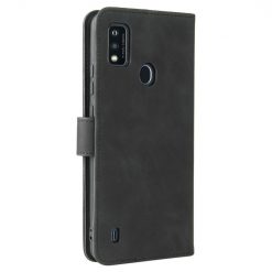 Lacné Kryty | Peňaženkové puzdro Solid čierne – ZTE Blade A51 | Lacné Kryty