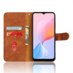 Lacné Kryty | Peňaženkové puzdro Solid hnedé – Blackview A85 | Lacné Kryty