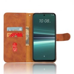 Peňaženkové puzdro Solid hnedé – HTC U23 Pro | Lacné Kryty Lacné Kryty | Peňaženkové puzdro Solid hnedé – HTC U23 Pro | Lacné Kryty