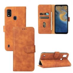 Lacné Kryty | Peňaženkové puzdro Solid hnedé – ZTE Blade A51 | Lacné Kryty