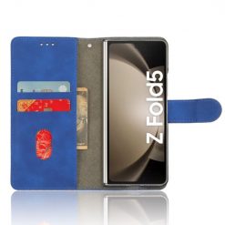 Lacné Kryty | Peňaženkové puzdro Solid modré – Samsung Galaxy Z Fold 5 | Lacné Kryty
