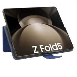 Lacné Kryty | Peňaženkové puzdro Solid modré – Samsung Galaxy Z Fold 5 | Lacné Kryty