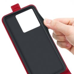Lacné Kryty | Vyklápacie puzdro Vertical flip case červené – Xiaomi 13T / 13T Pro | Lacné Kryty