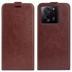 Vyklápacie puzdro Vertical flip case hnedé – Xiaomi 13T / 13T Pro | Lacné Kryty Lacné Kryty | Vyklápacie puzdro Vertical flip case hnedé – Xiaomi 13T / 13T Pro | Lacné Kryty