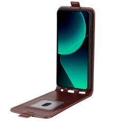 Vyklápacie puzdro Vertical flip case hnedé – Xiaomi 13T / 13T Pro | Lacné Kryty Lacné Kryty | Vyklápacie puzdro Vertical flip case hnedé – Xiaomi 13T / 13T Pro | Lacné Kryty