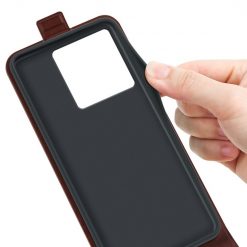 Vyklápacie puzdro Vertical flip case hnedé – Xiaomi 13T / 13T Pro | Lacné Kryty Lacné Kryty | Vyklápacie puzdro Vertical flip case hnedé – Xiaomi 13T / 13T Pro | Lacné Kryty