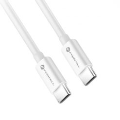 Lacné Kryty | Dátový kábel FORCELL USB-C / USB-C QC4.0 5A/20V PD 100W C339 2m biely | Lacné Kryty