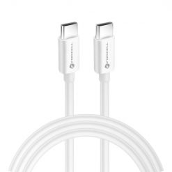 Lacné Kryty | Dátový kábel FORCELL USB-C / USB-C QC4.0 5A/20V PD 100W C339 2m biely | Lacné Kryty