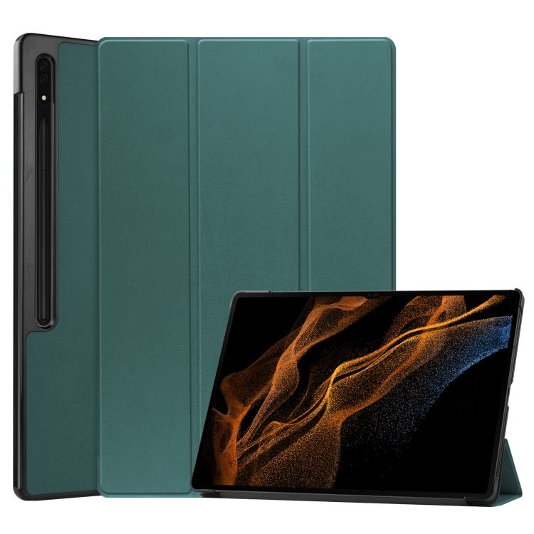 Knižkové puzdro Pure case zelené – Samsung Galaxy Tab S8 Ultra