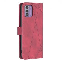 Lacné Kryty | Knižkové puzdro Rhombus červené – Nokia G42 | Lacné Kryty