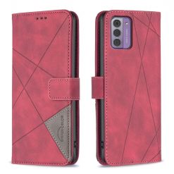Lacné Kryty | Knižkové puzdro Rhombus červené – Nokia G42 | Lacné Kryty
