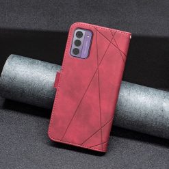 Lacné Kryty | Knižkové puzdro Rhombus červené – Nokia G42 | Lacné Kryty