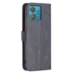 Knižkové puzdro Rhombus čierne – Motorola Edge 40 Neo | Lacné Kryty Lacné Kryty | Knižkové puzdro Rhombus čierne – Motorola Edge 40 Neo | Lacné Kryty