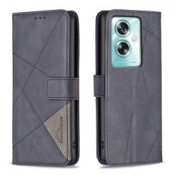 Lacné Kryty | Knižkové puzdro Rhombus čierne – Oppo A79 5G | Lacné Kryty