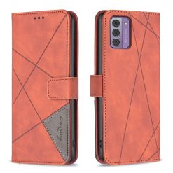 Knižkové puzdro Rhombus hnedé – Nokia G42 | Lacné Kryty Lacné Kryty | Knižkové puzdro Rhombus hnedé – Nokia G42 | Lacné Kryty