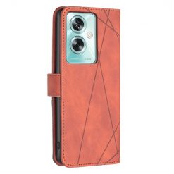 Lacné Kryty | Knižkové puzdro Rhombus hnedé – Oppo A79 5G | Lacné Kryty