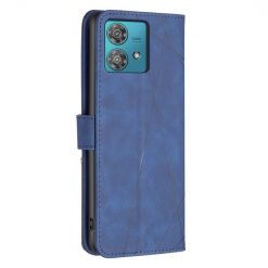 Lacné Kryty | Knižkové puzdro Rhombus modré – Motorola Edge 40 Neo | Lacné Kryty