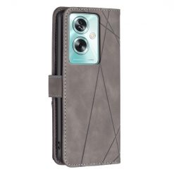 Lacné Kryty | Knižkové puzdro Rhombus sivé – Oppo A79 5G | Lacné Kryty