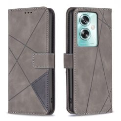 Lacné Kryty | Knižkové puzdro Rhombus sivé – Oppo A79 5G | Lacné Kryty